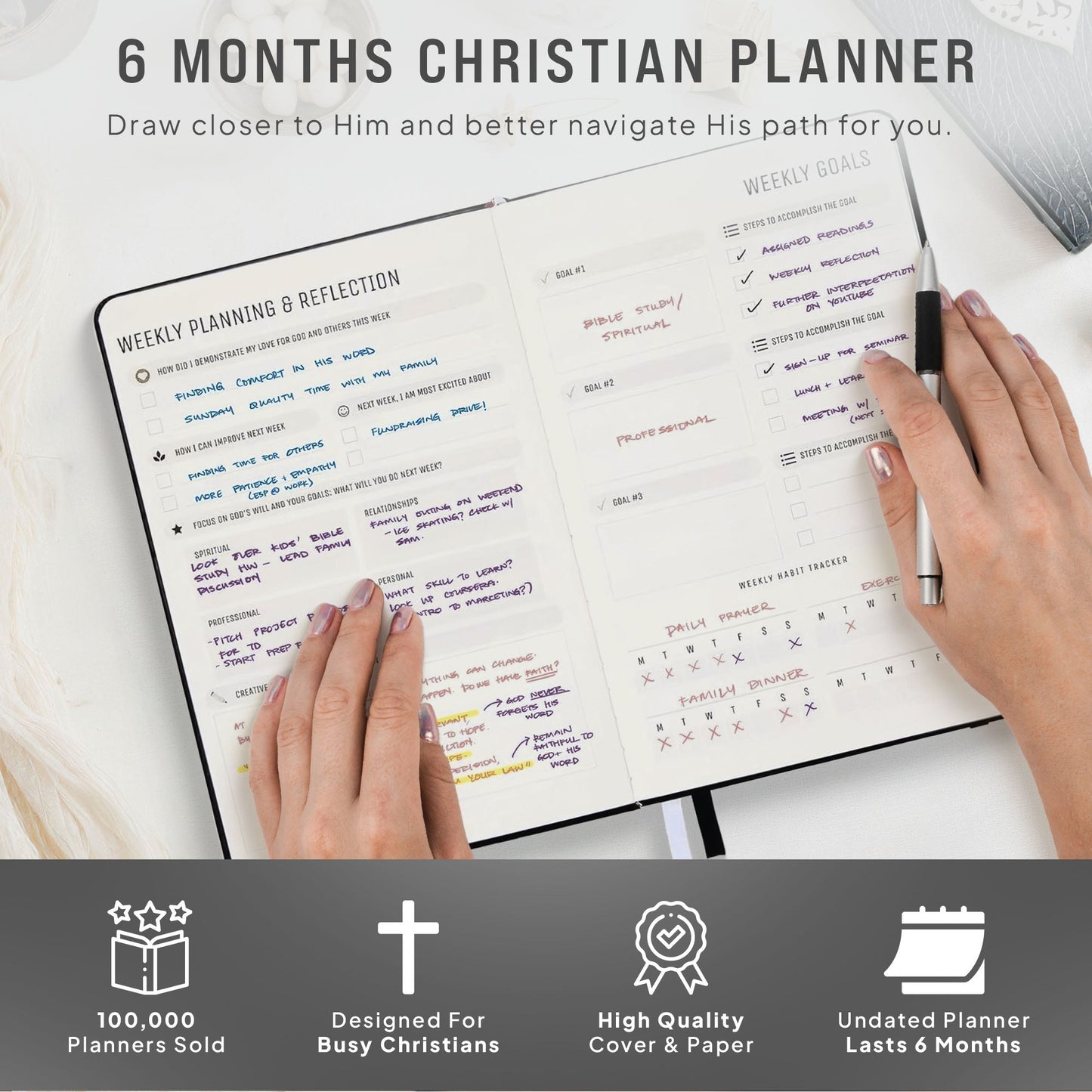 UNDATED CHRISTIAN PLANNER (6 MONTHS) - Faith Planner