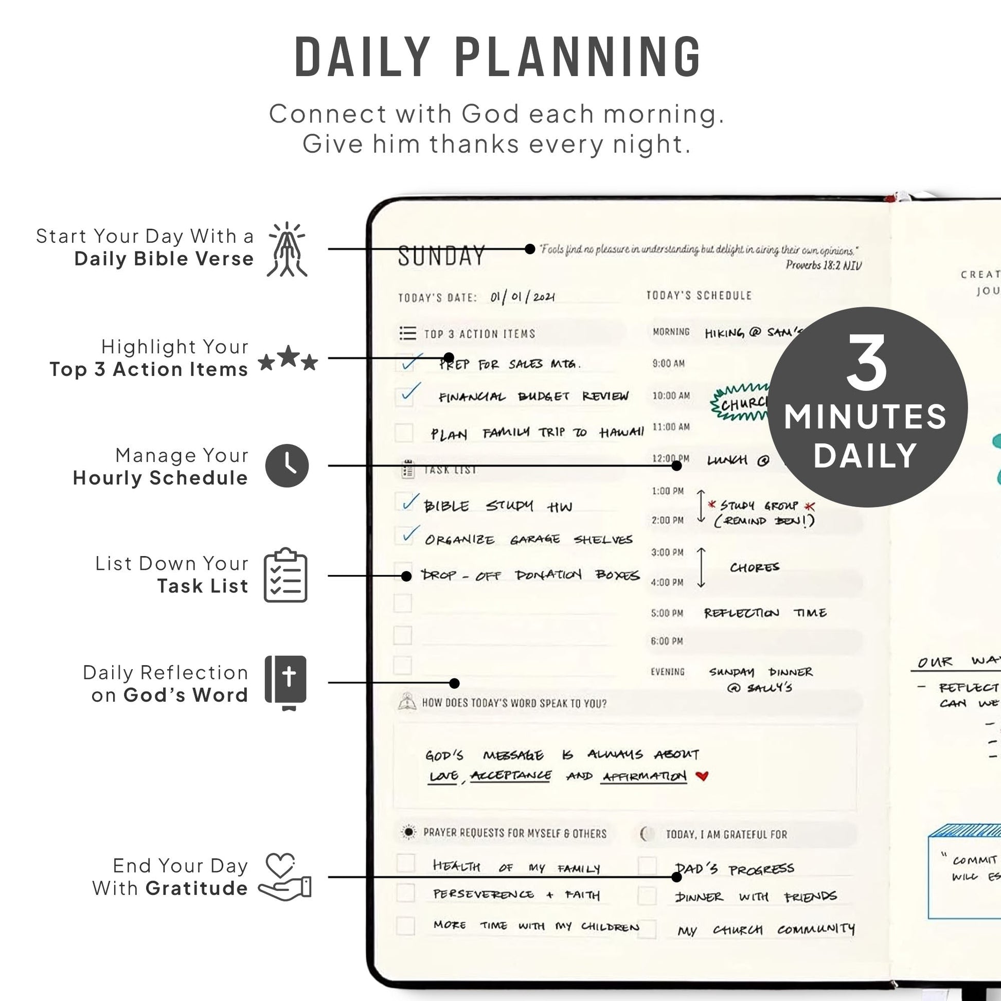 UNDATED CHRISTIAN PLANNER (6 MONTHS) - Faith Planner