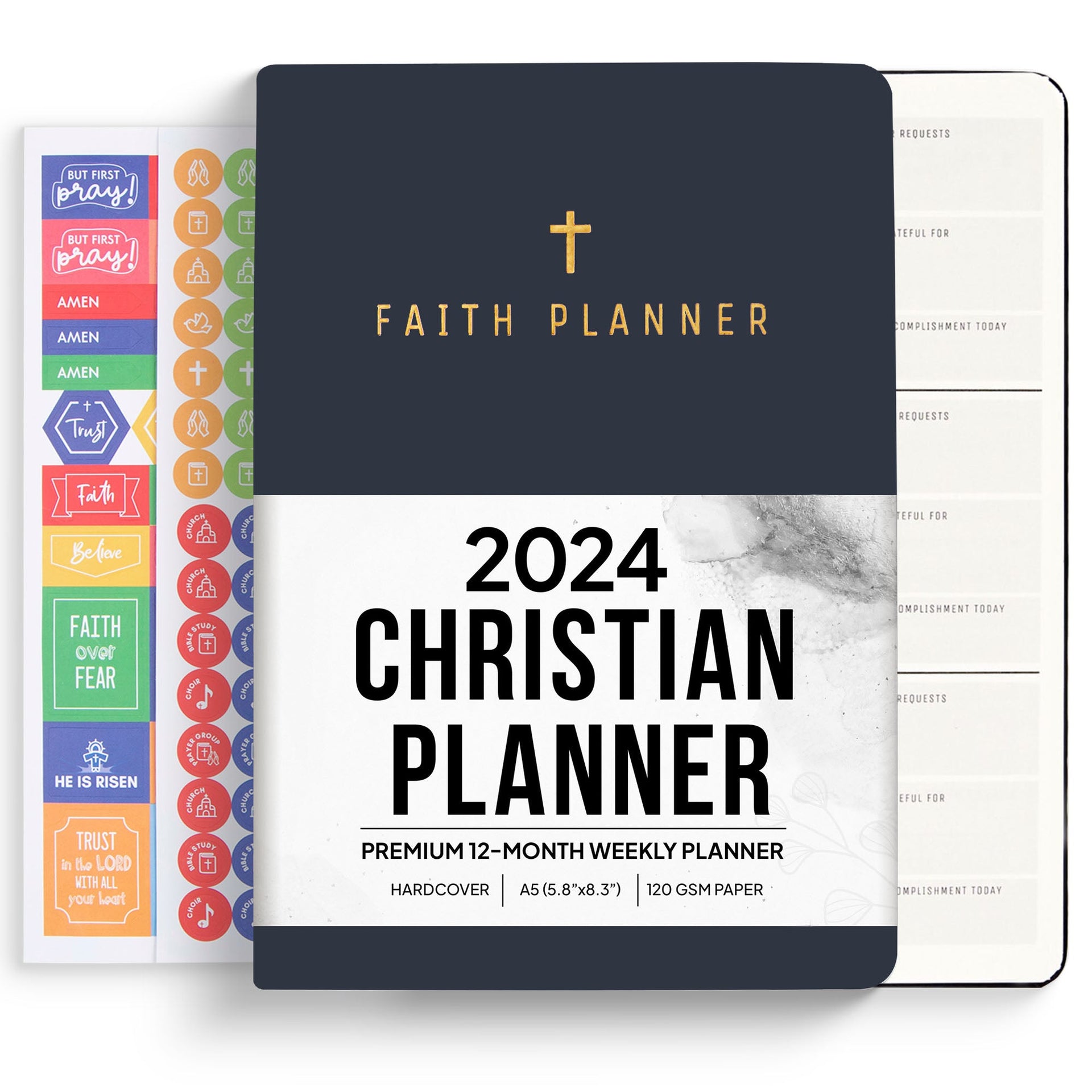 Prayer Journal for Women 12-Month 2024 Monthly/Weekly Planner